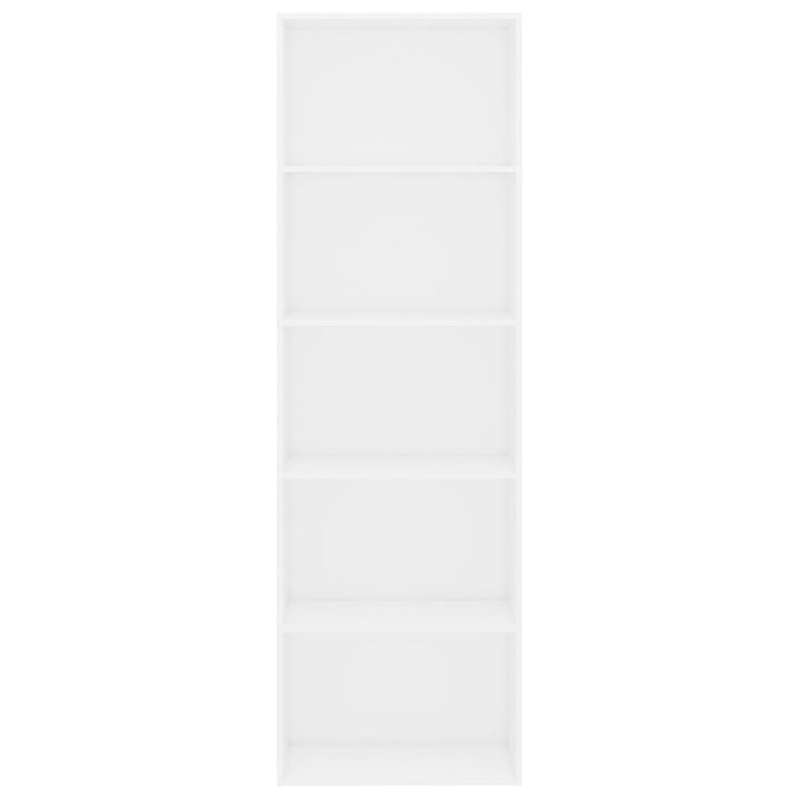 Bibliothèque À 5 Niveaux 60X30X Bois D'ingénierie Blanc