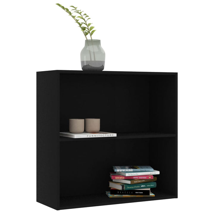 Bibliothèque 80X30X76,5 Cm Bois D'ingénierie Noir