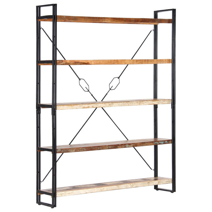 Bibliothèque 5 Niveaux 90X30X Bois Solide De Récupération Marron
