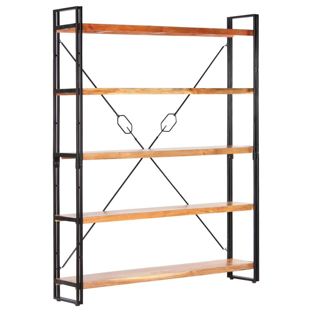 Bibliothèque 5 Niveaux 90X30X Bois Solide De Récupération Marron