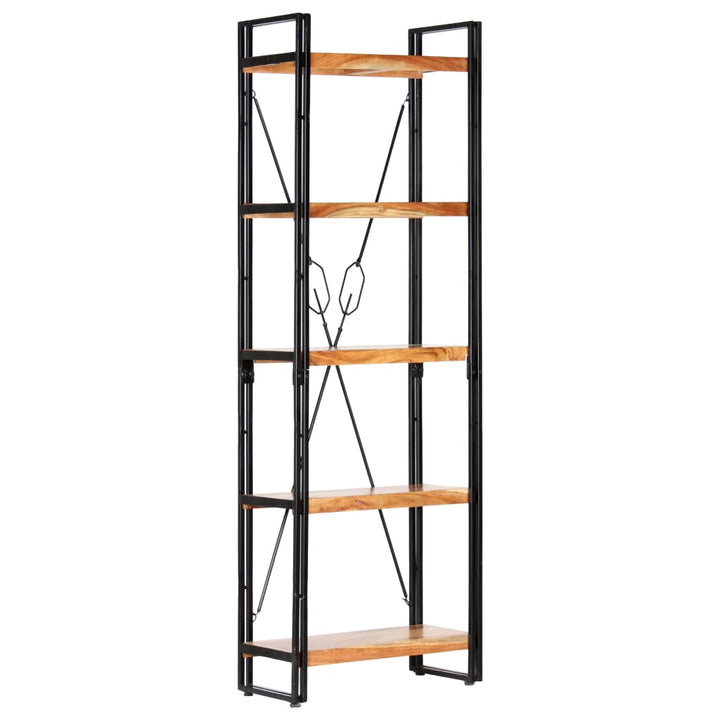Bibliothèque 5 Niveaux 90X30X Bois Solide De Récupération Marron