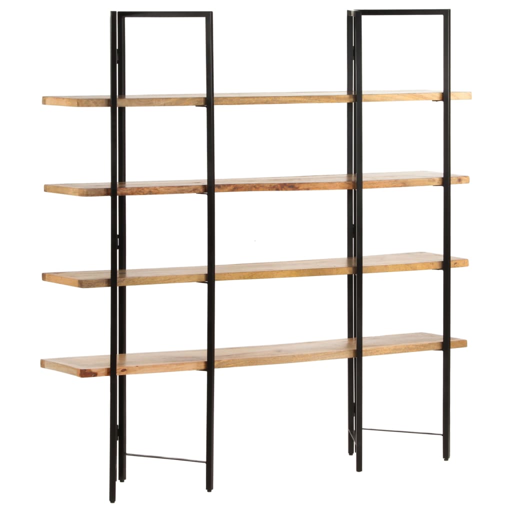 Bibliothèque À 4 Niveaux 160X35X Bois De Manguier Massif