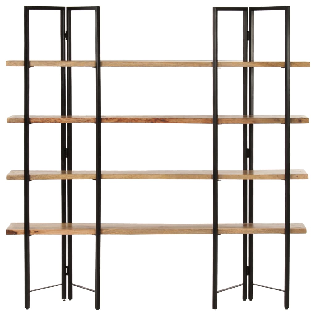 Bibliothèque À 4 Niveaux 160X35X Bois De Manguier Massif