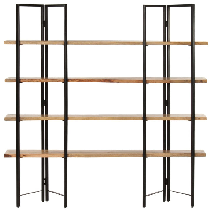 Bibliothèque À 4 Niveaux 160X35X Bois De Manguier Massif