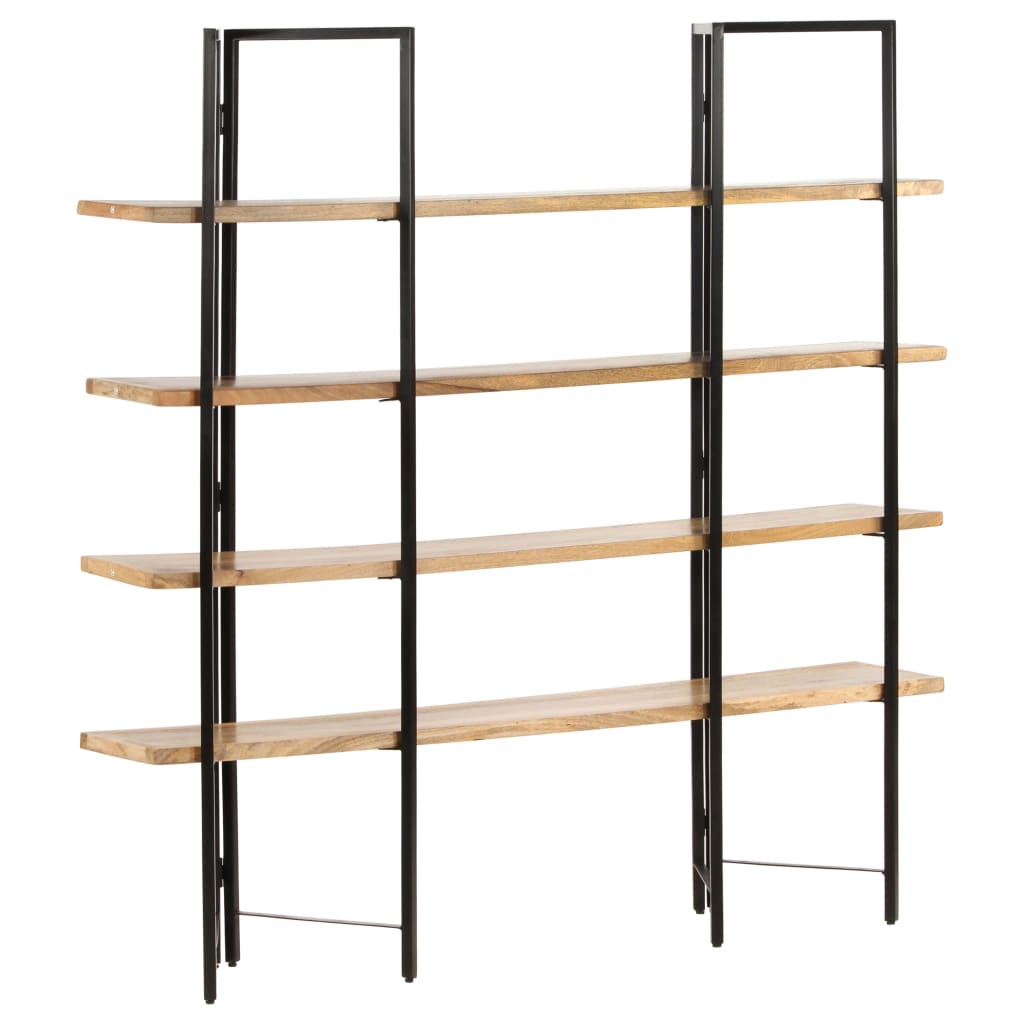 Bibliothèque À 4 Niveaux 160X35X Bois De Manguier Massif