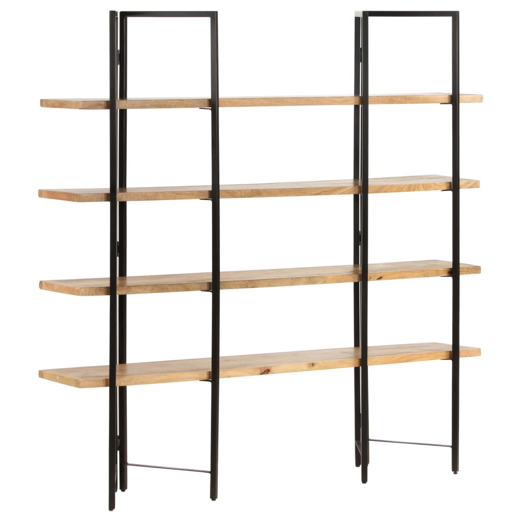 Bibliothèque À 4 Niveaux 160X35X Bois De Manguier Massif
