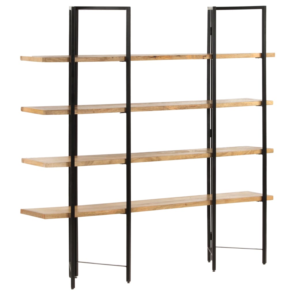 Bibliothèque À 4 Niveaux 160X35X Bois De Manguier Massif