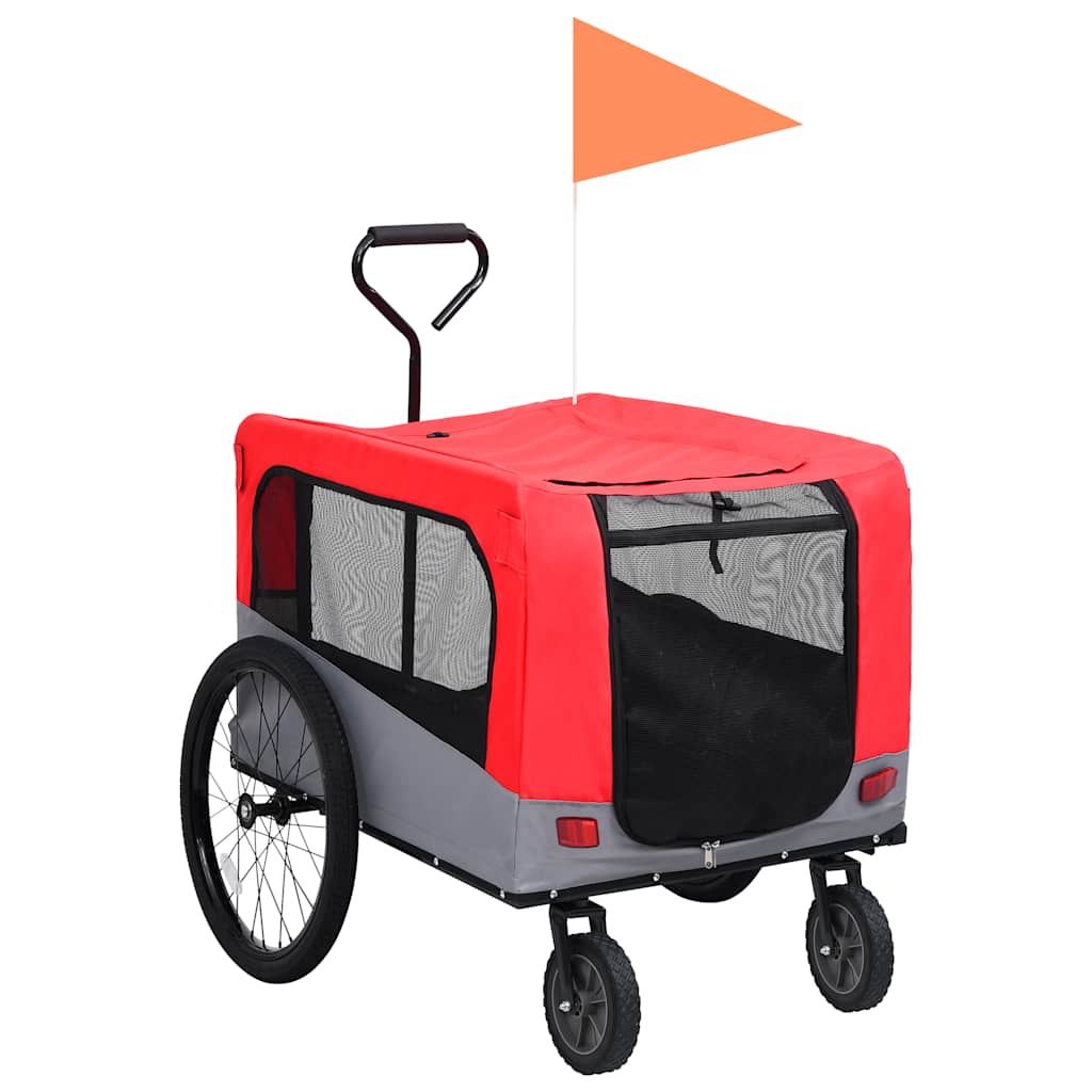 Remorque De Vélo Pour Chiens Et Poussette 2-En-1