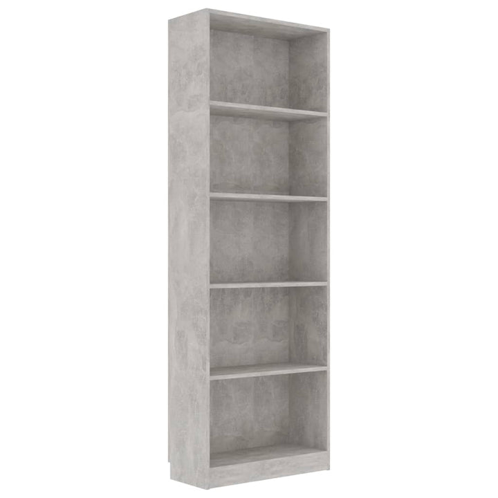 Bibliothèque À 5 Niveaux 60X24X175Cm Bois Ingénierie