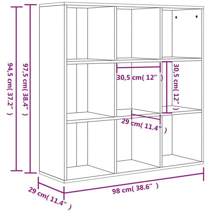 Bibliothèque 98X29X97,5 Cm Bois D'ingénierie