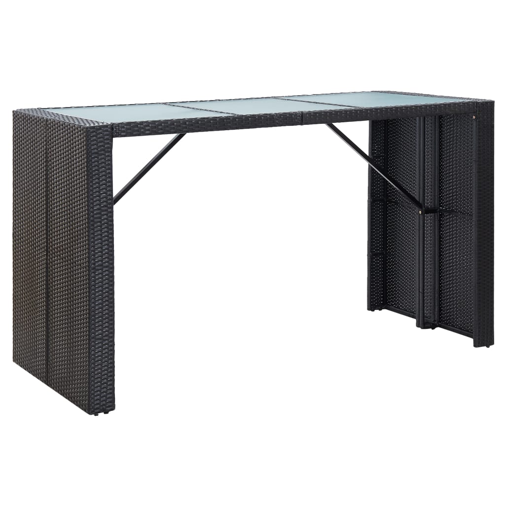 Ensemble De Bar De Jardin 7 Pcs Avec Coussins Poly Rotin