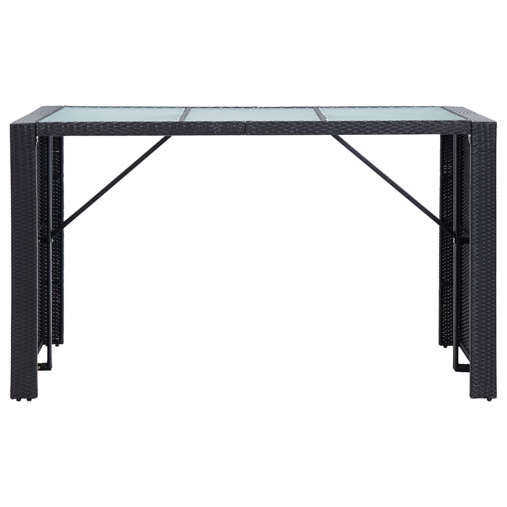 Ensemble De Bar De Jardin 7 Pcs Avec Coussins Poly Rotin