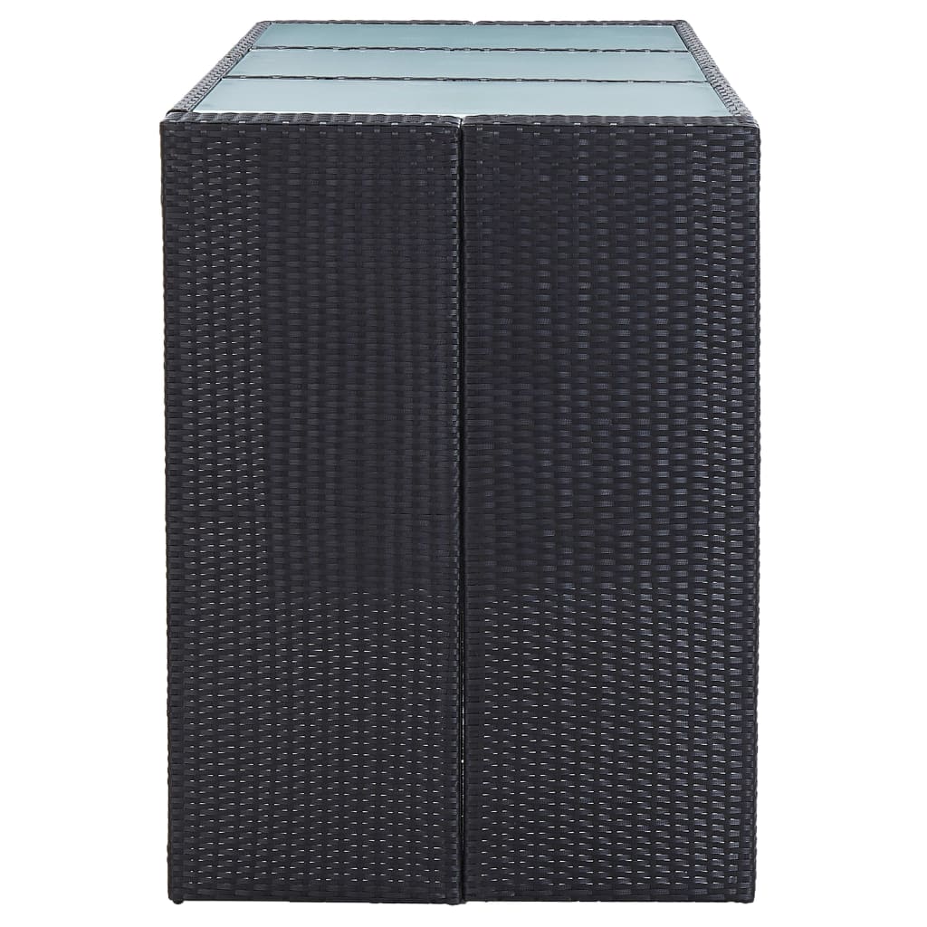 Ensemble De Bar De Jardin 7 Pcs Avec Coussins Poly Rotin