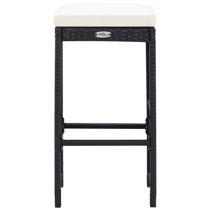 Ensemble De Bar De Jardin 7 Pcs Avec Coussins Poly Rotin