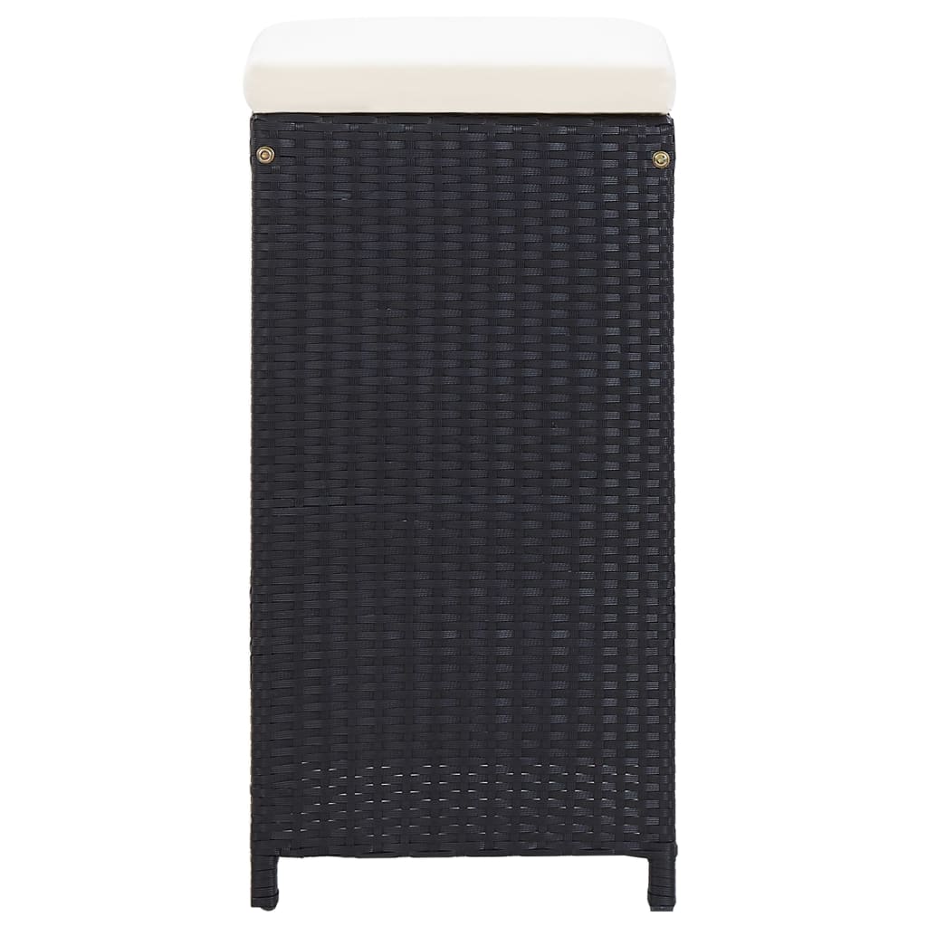 Ensemble De Bar De Jardin 7 Pcs Avec Coussins Poly Rotin