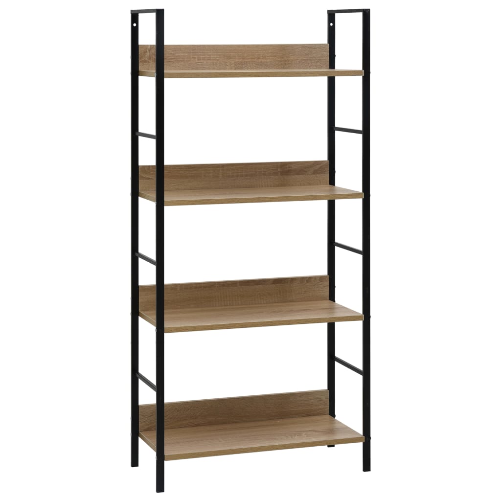 Bibliothèque À 5 Niveaux Noir 60X27,6X158,5Cm Bois D'ingénierie