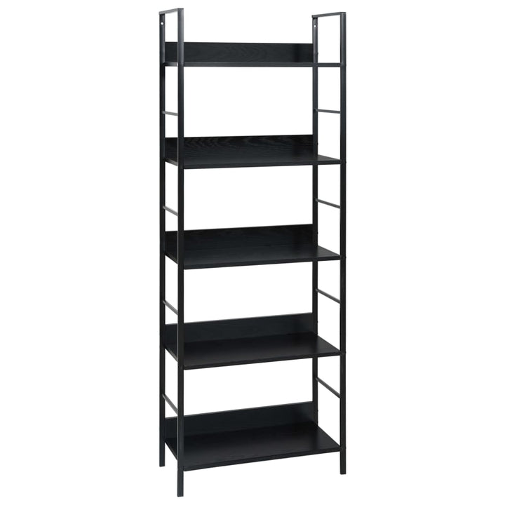 Bibliothèque À 5 Niveaux Noir 60X27,6X158,5Cm Bois D'ingénierie