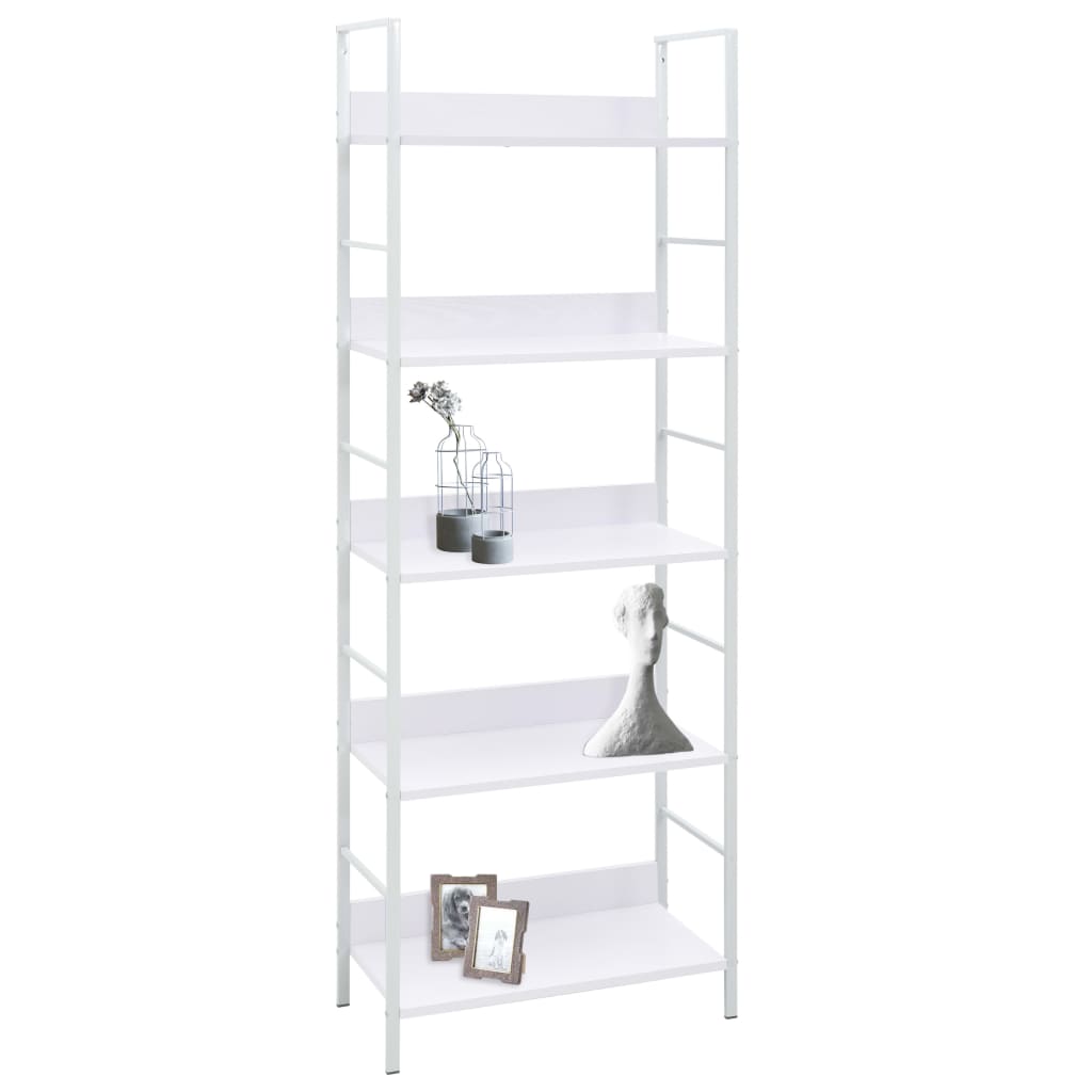 Bibliothèque À 5 Niveaux Noir 60X27,6X158,5Cm Bois D'ingénierie