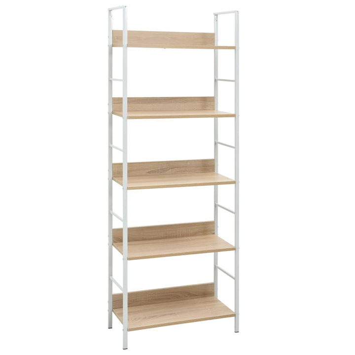 Bibliothèque À 5 Niveaux Noir 60X27,6X158,5Cm Bois D'ingénierie
