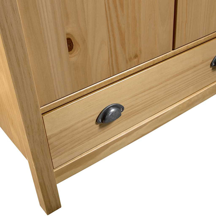 Garde-Robe À 2 Portes Hill 89X50X170 Cm Bois De Pin Solide