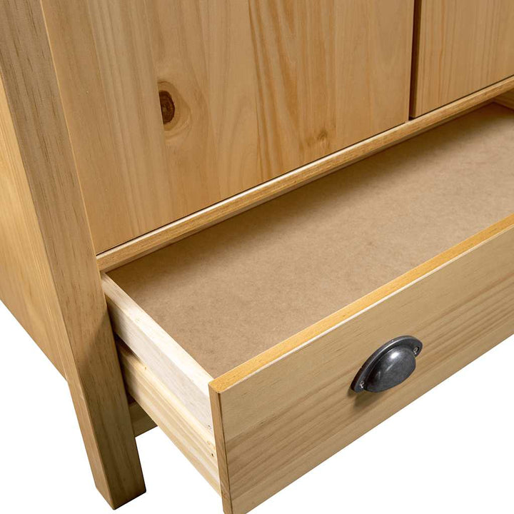 Garde-Robe À 2 Portes Hill 89X50X170 Cm Bois De Pin Solide
