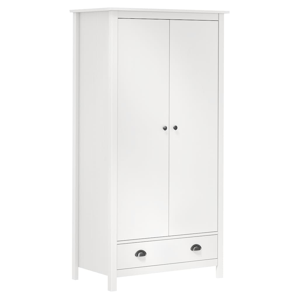 Garde-Robe À 2 Portes Hill 89X50X170 Cm Bois De Pin Solide