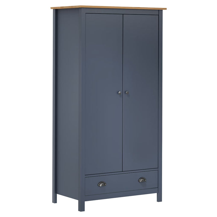 Garde-Robe À 2 Portes Hill 89X50X170 Cm Bois De Pin Solide