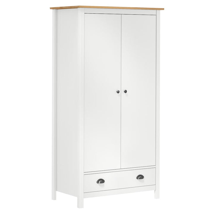 Garde-Robe À 2 Portes Hill 89X50X170 Cm Bois De Pin Solide