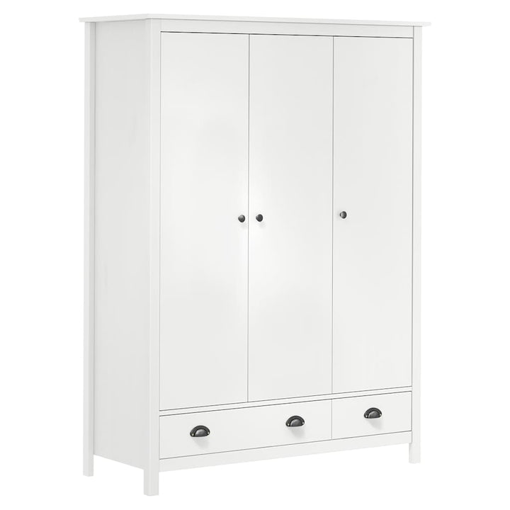 Garde-Robe À 3 Portes Hill 127X50X170 Cm Pin Solide