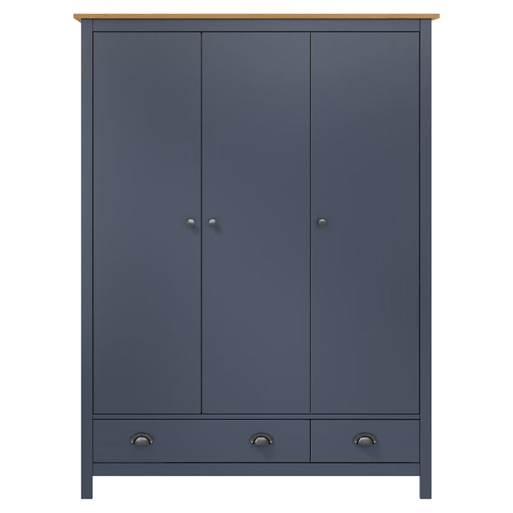 Garde-Robe À 3 Portes Hill 127X50X170 Cm Pin Solide