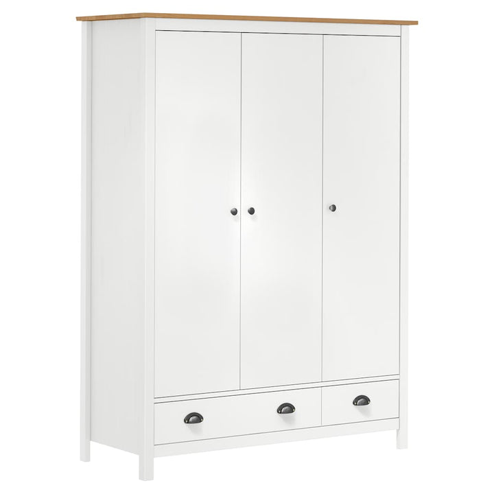 Garde-Robe À 3 Portes Hill 127X50X170 Cm Pin Solide