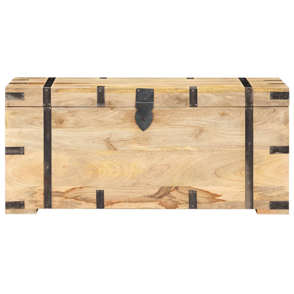Coffre 90X40X40 Cm Bois Solide De Manguier