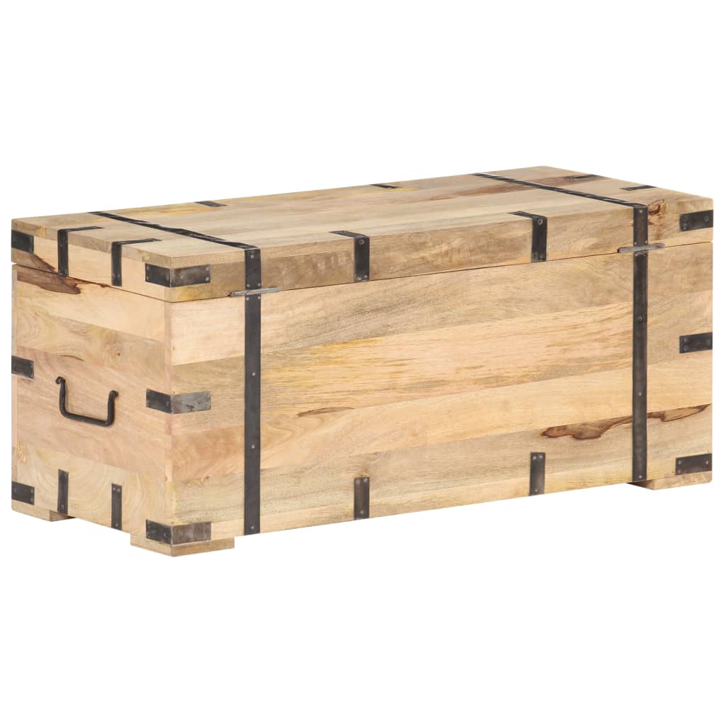 Coffre 90X40X40 Cm Bois Solide De Manguier