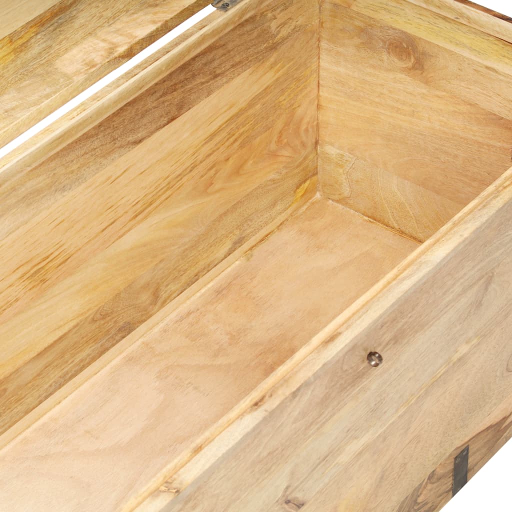 Coffre 90X40X40 Cm Bois Solide De Manguier