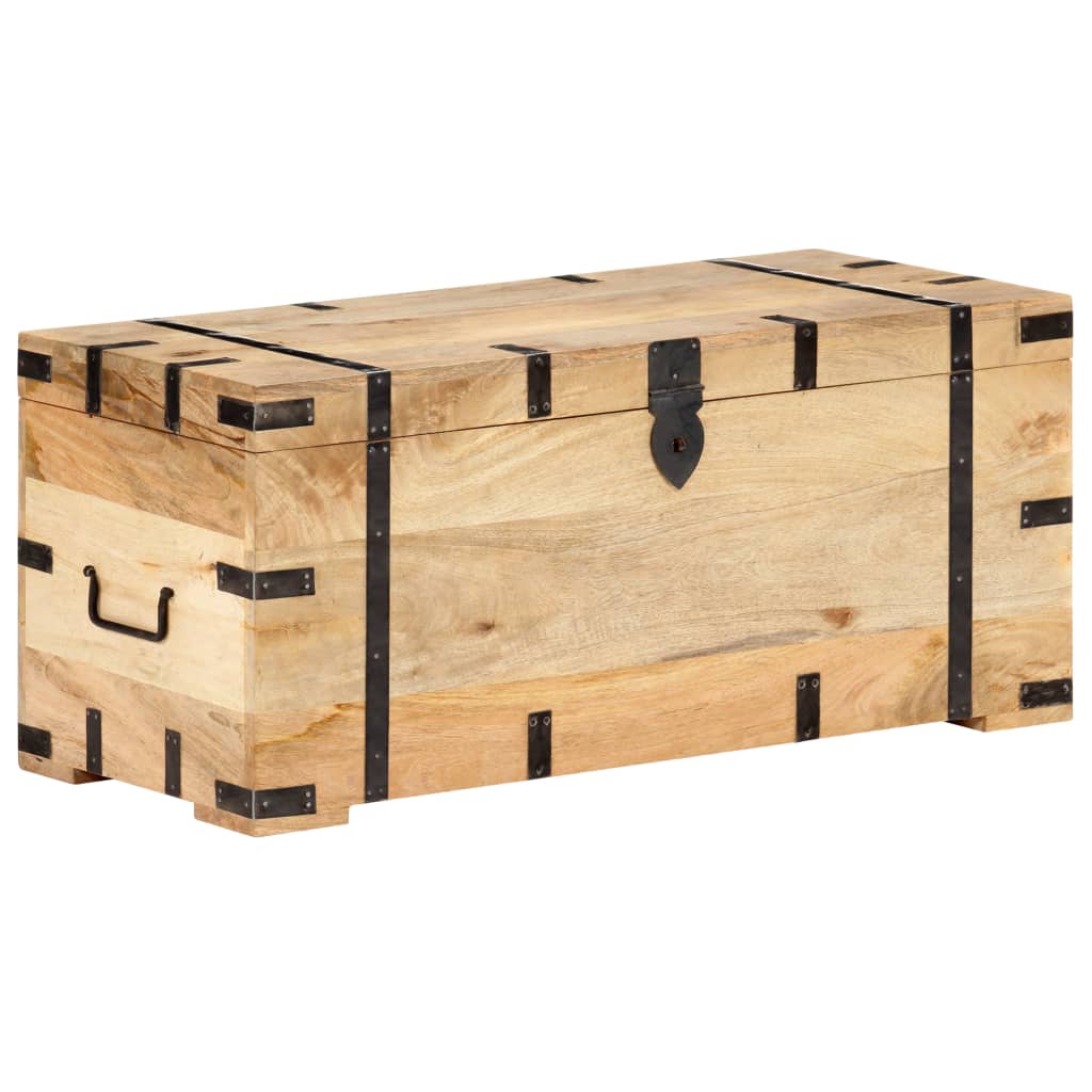 Coffre 90X40X40 Cm Bois Solide De Manguier