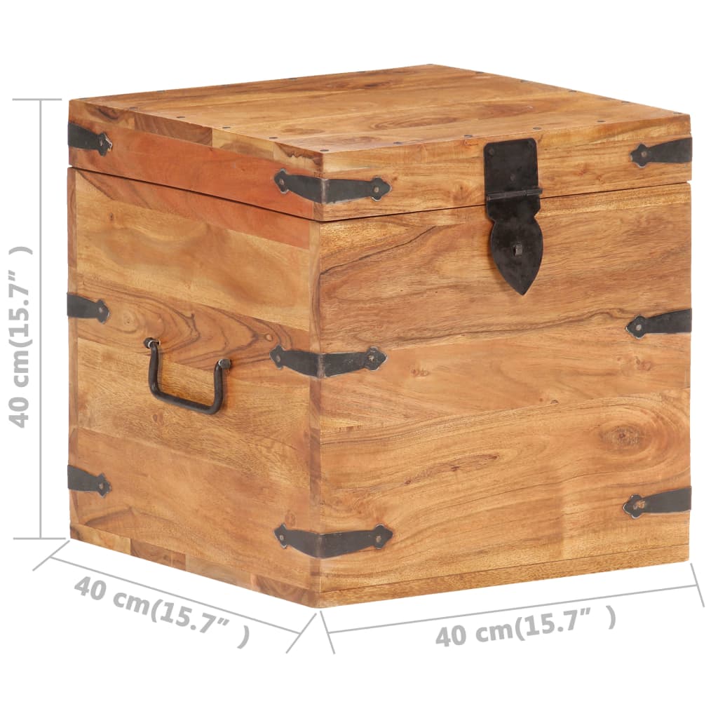 Coffre 40X40X Bois D'acacia Solide