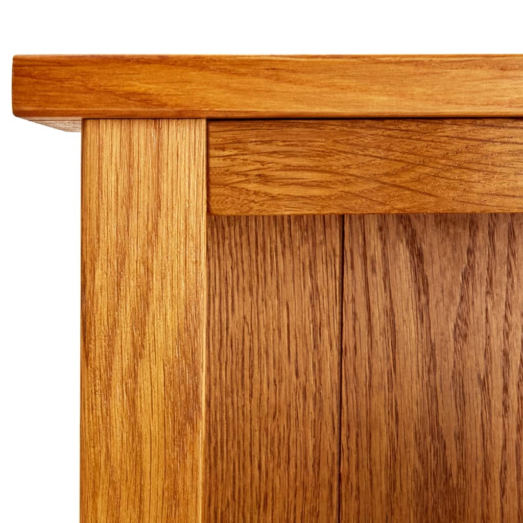 Bibliothèque À 7 Niveaux 90X22,5X200 Cm Bois De Chêne Massif