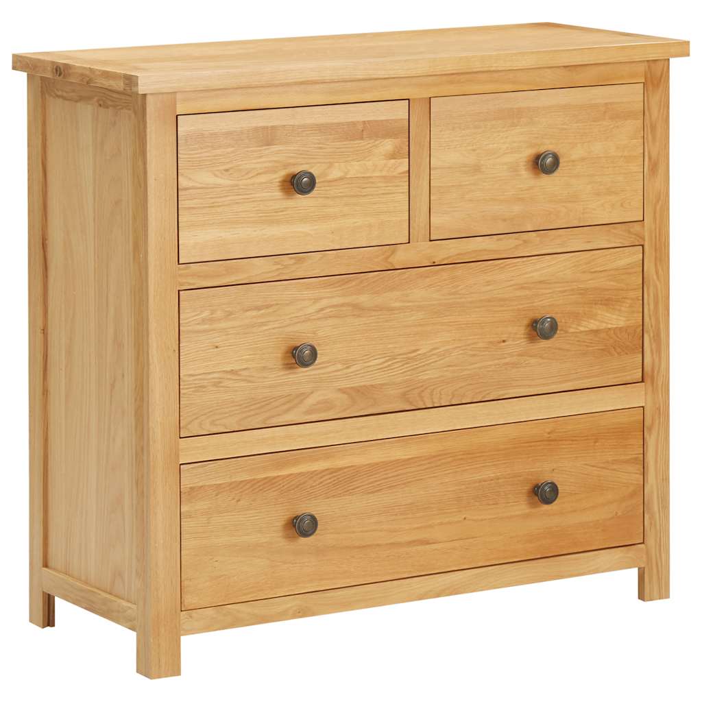 Commode 80X35X75 Cm Bois De Chêne Massif