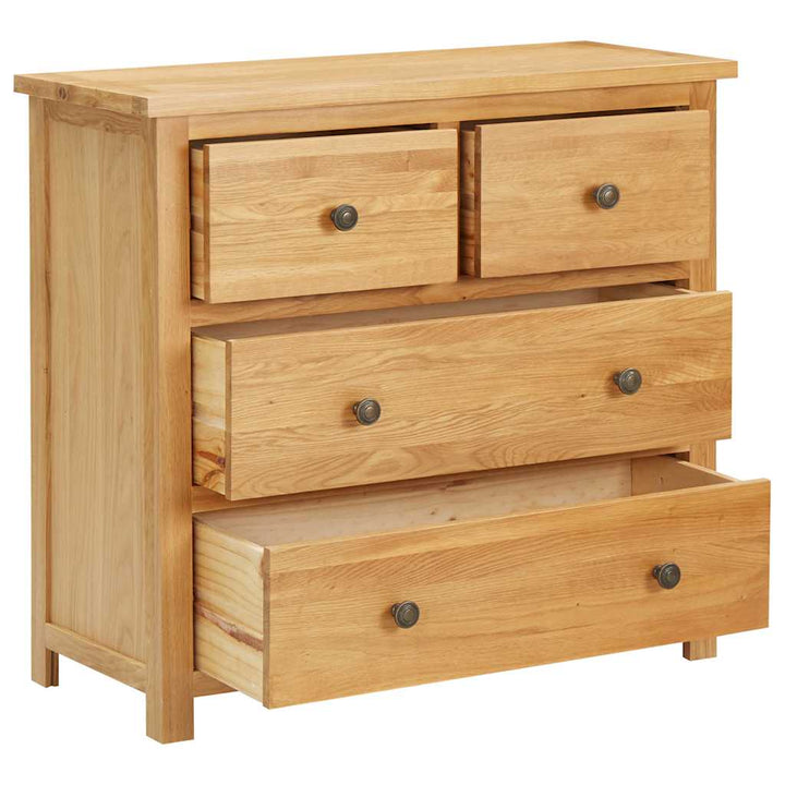 Commode 80X35X75 Cm Bois De Chêne Massif
