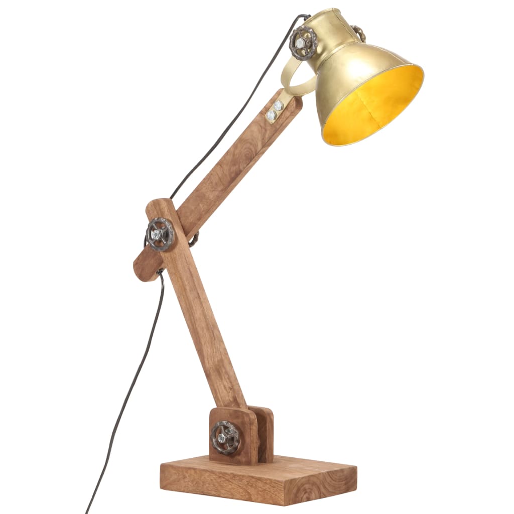 Lampe De Bureau Industrielle Laiton Rond 58X18X90 Cm E27 Crème