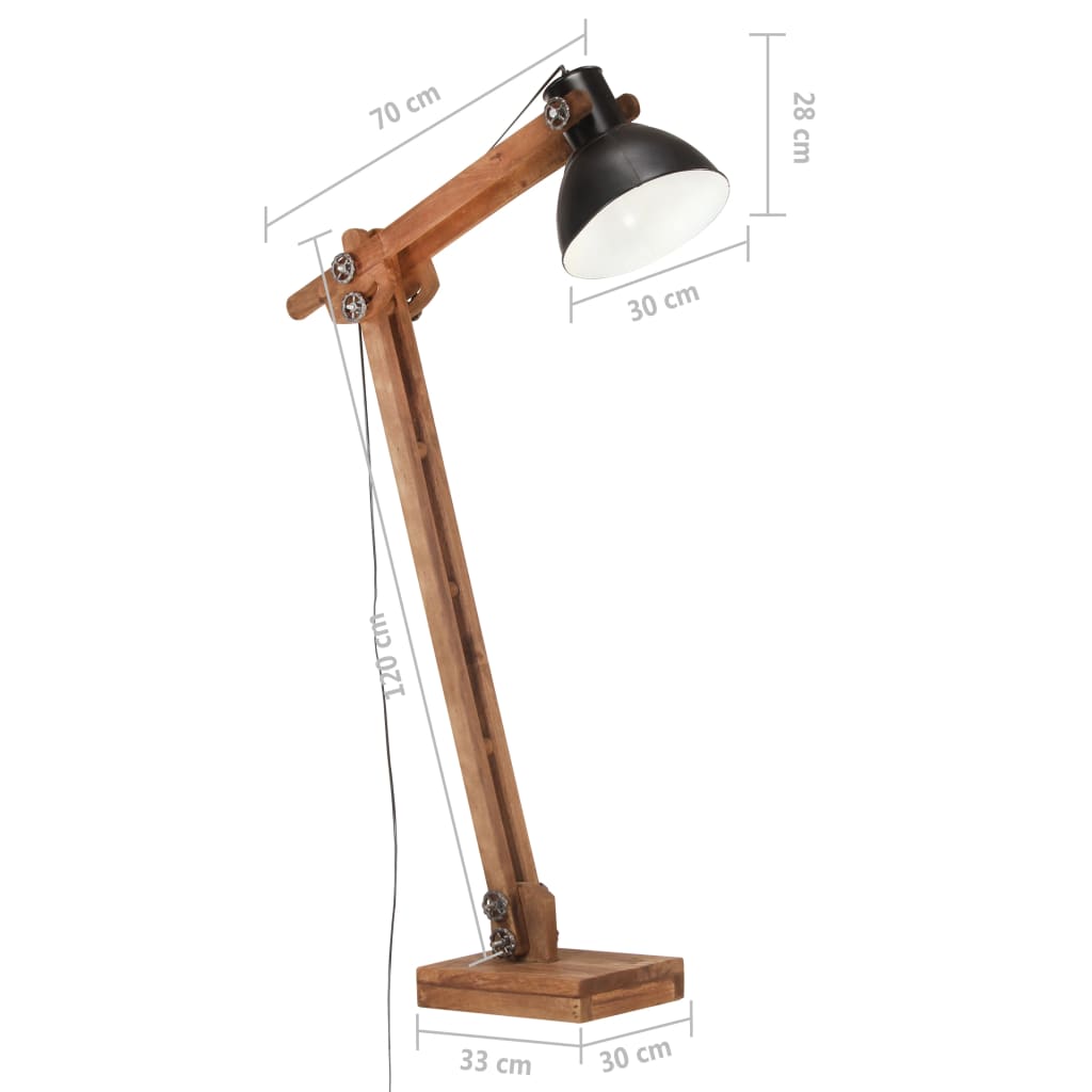 Lampadaire Bois De Manguier Massif E27