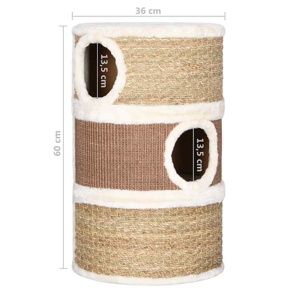 Tonneau À Gratter Pour Chats 60 Cm Herbiers Marins