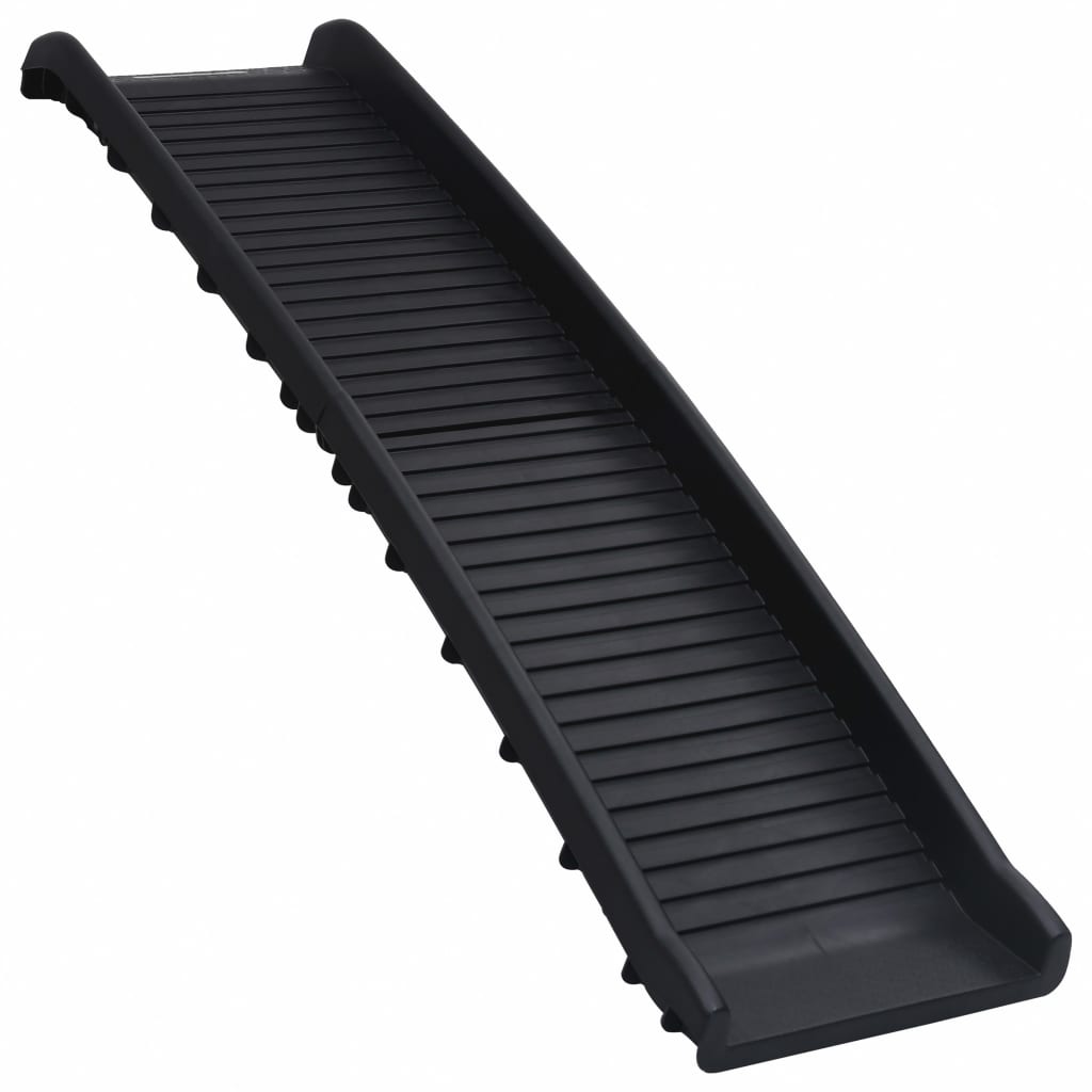 Rampe De Voiture Pliable Pour Chiens Noir 155,5X40X15,5 Cm