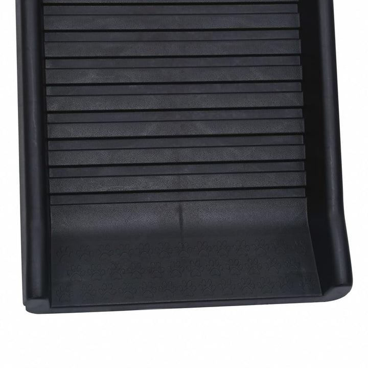 Rampe De Voiture Pliable Pour Chiens Noir 155,5X40X15,5 Cm