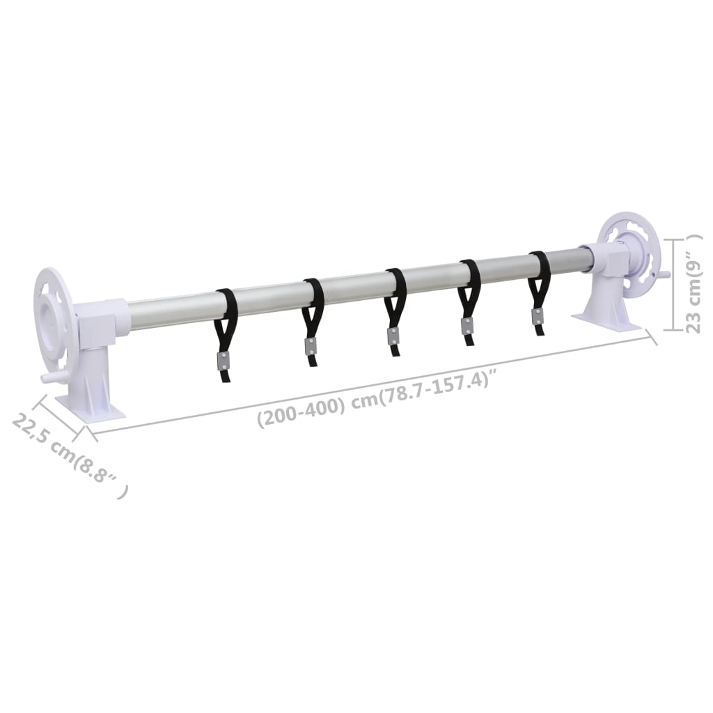 Rouleau De Couverture De Piscine Avec Base En Plastique