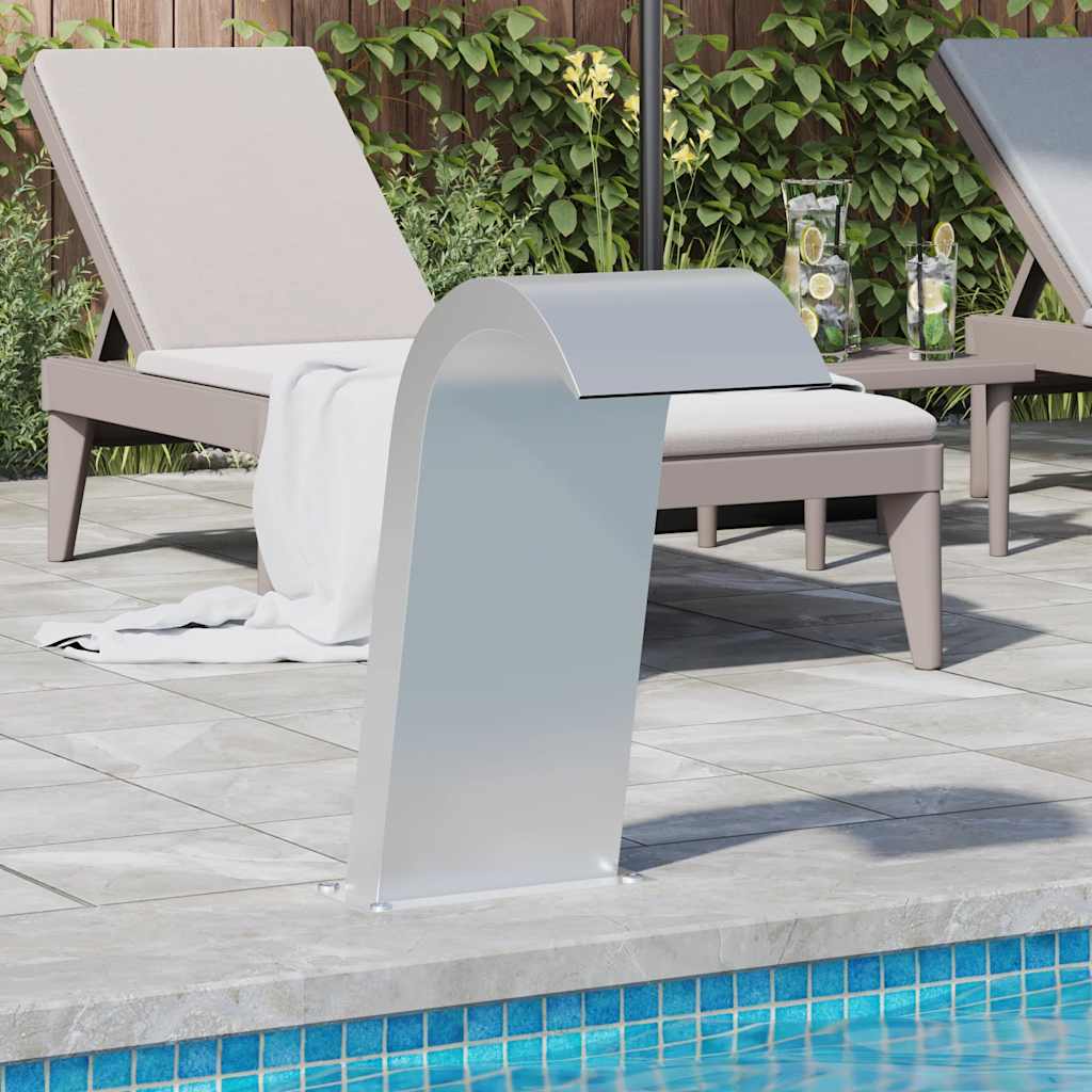 Fontaine De Piscine 50X30X60 Cm Acier Inoxydable Orange Et Marron