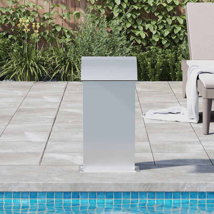 Fontaine De Piscine 50X30X60 Cm Acier Inoxydable Orange Et Marron