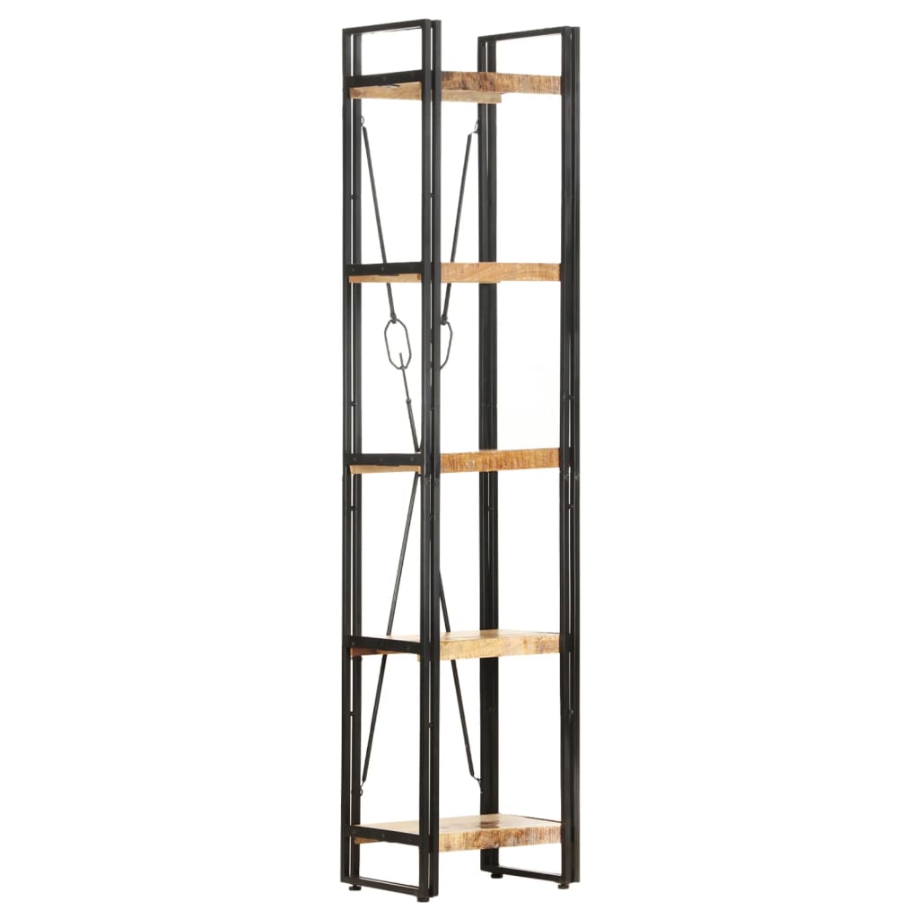 Bibliothèque 5 Niveaux 90X30X Bois Solide De Récupération Marron