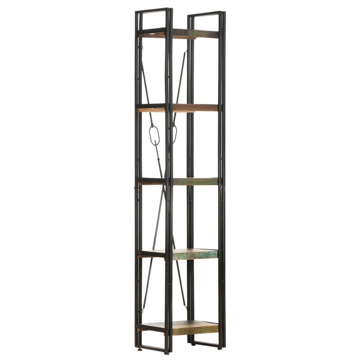 Bibliothèque 5 Niveaux 90X30X Bois Solide De Récupération Marron