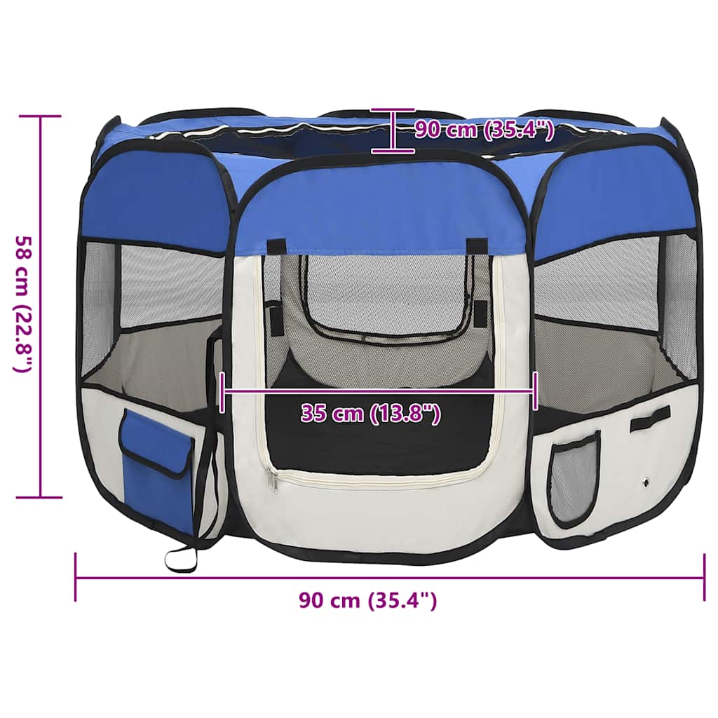 Parc Pour Chiens Pliable Avec Sac De Transport